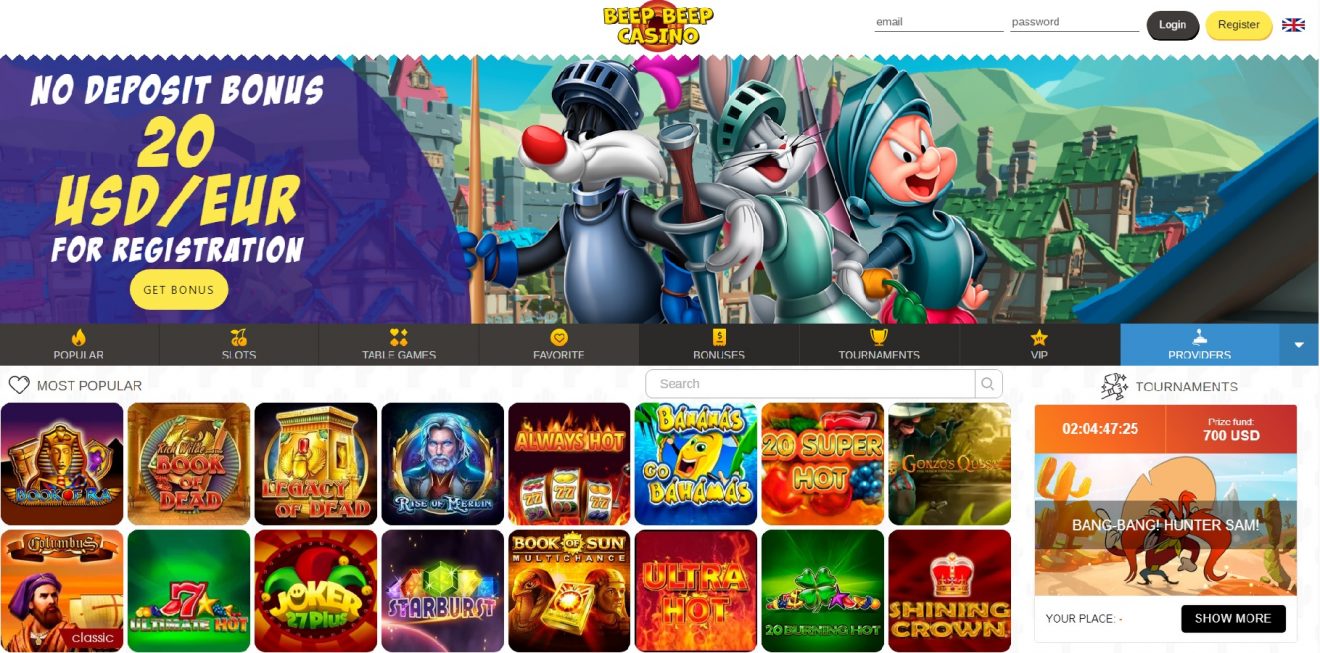 Bonusy w aplikacji mobilnej Beep Beep Casino