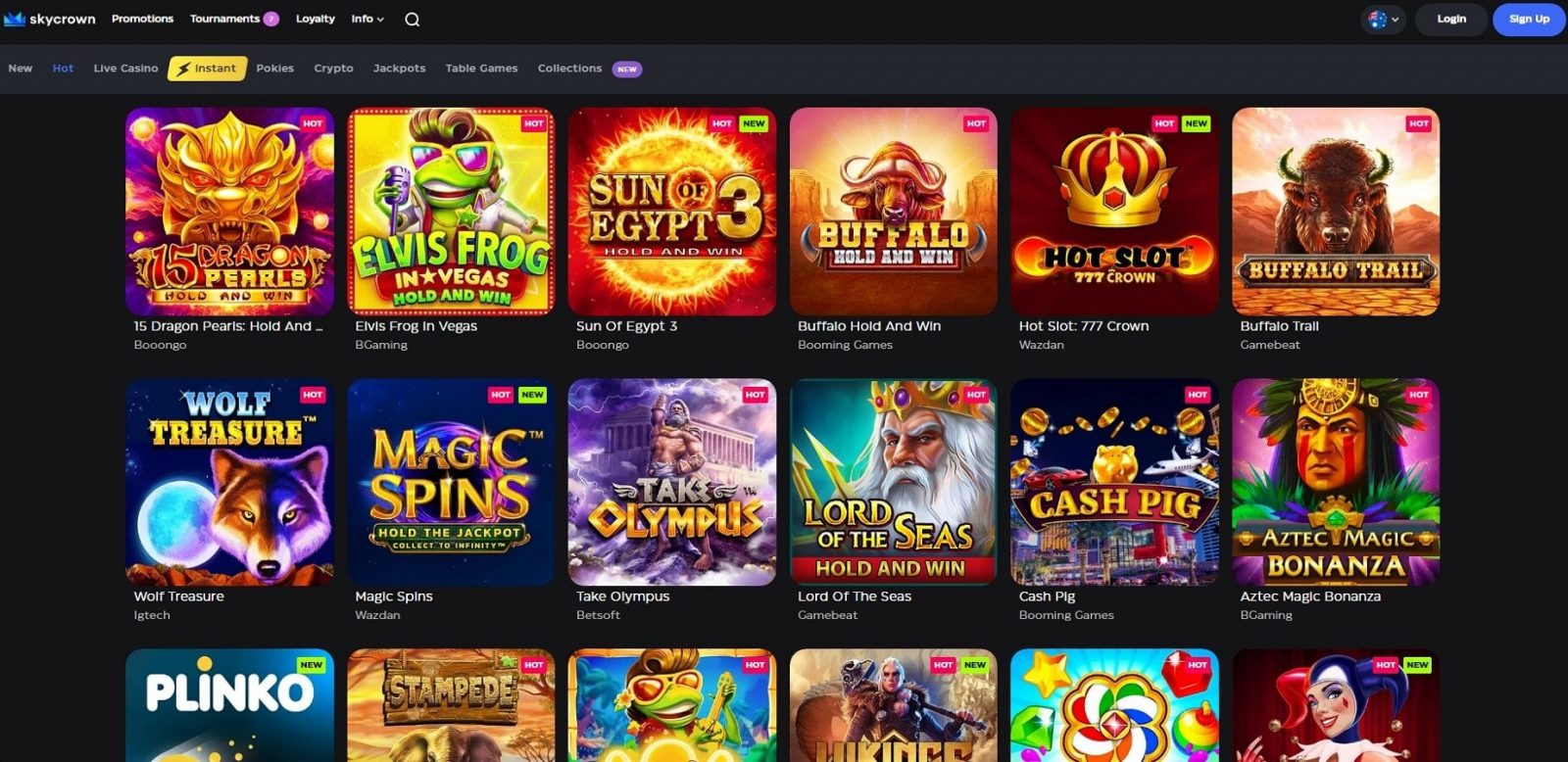 Skycrown_casino_all_games_provider