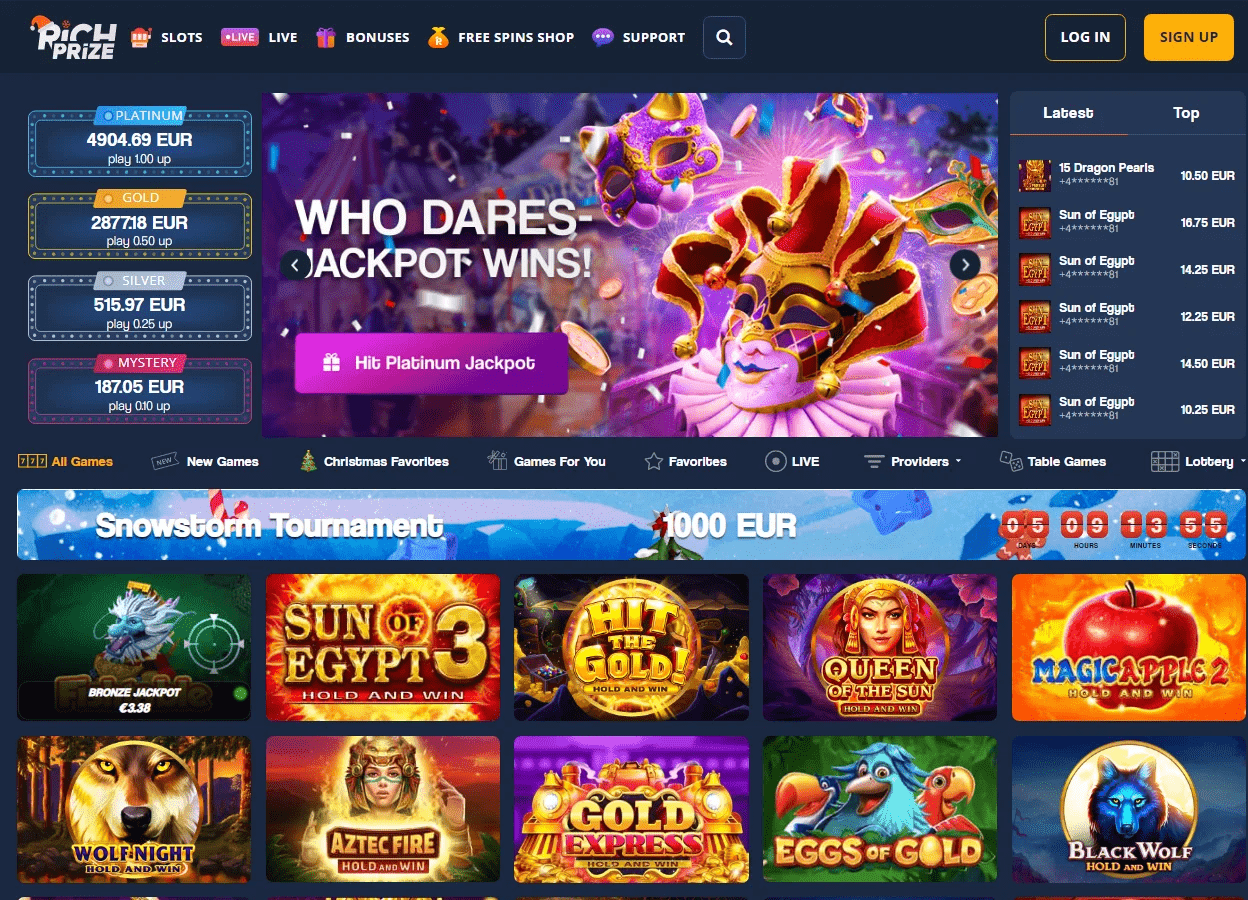 Richprize Online Casino Hot top