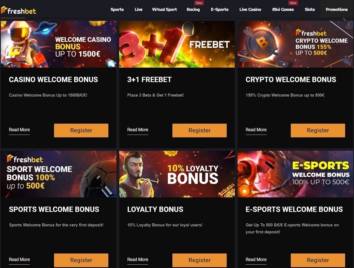 Promoções no Freshbet Casino