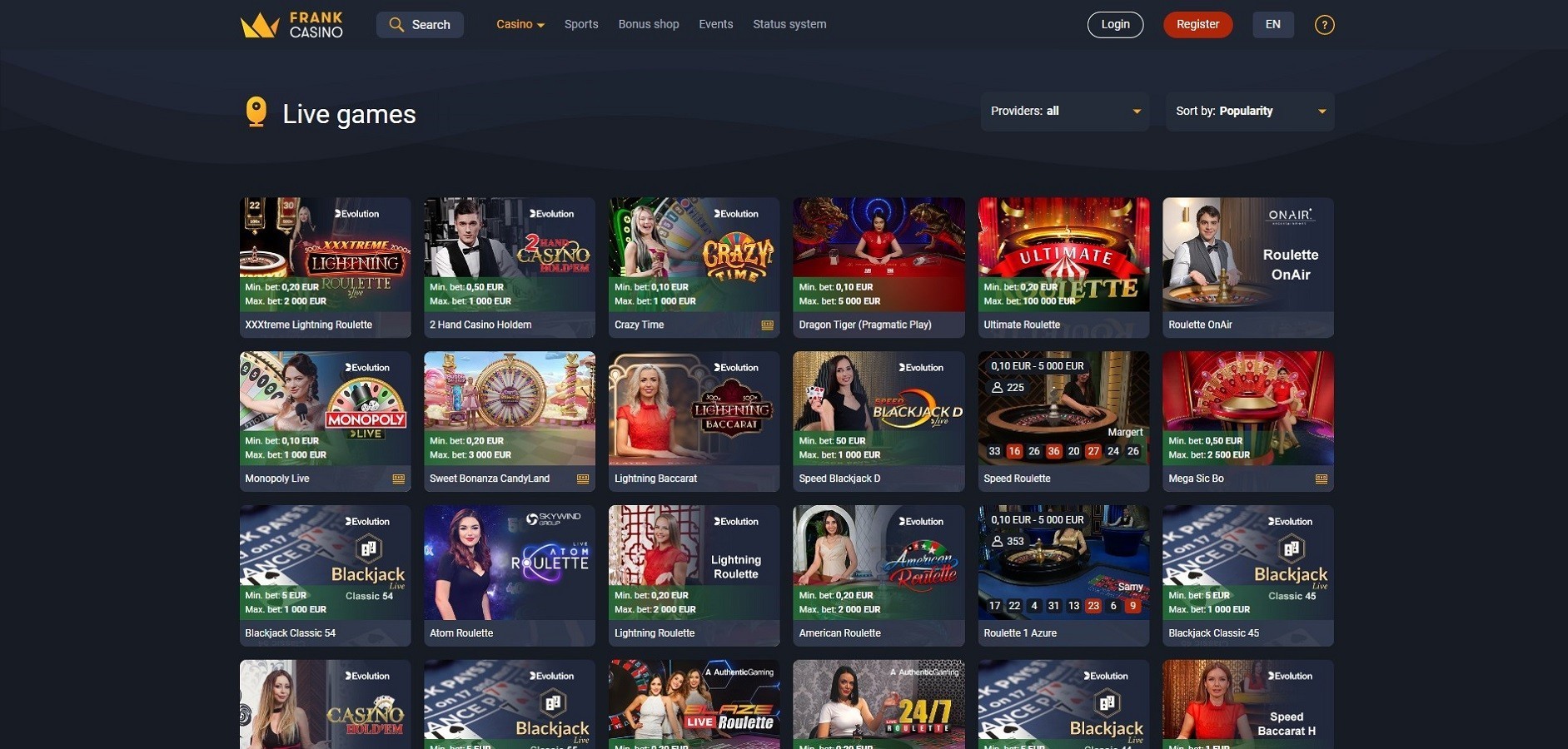 Live Dealer Casino