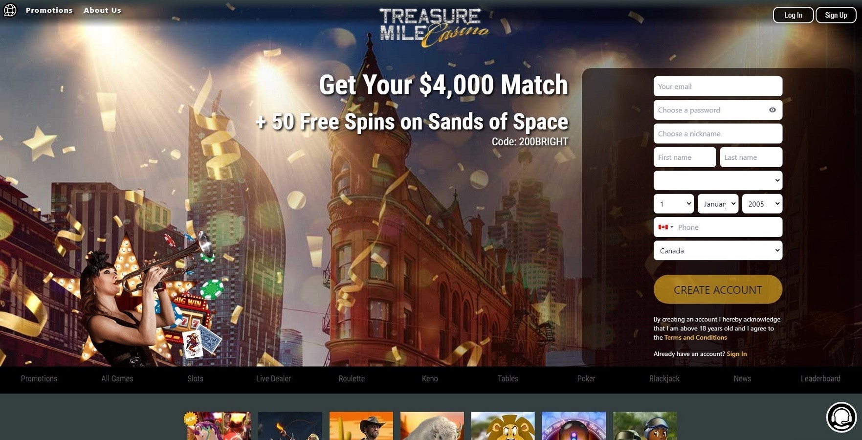 About Treasuremile Casino