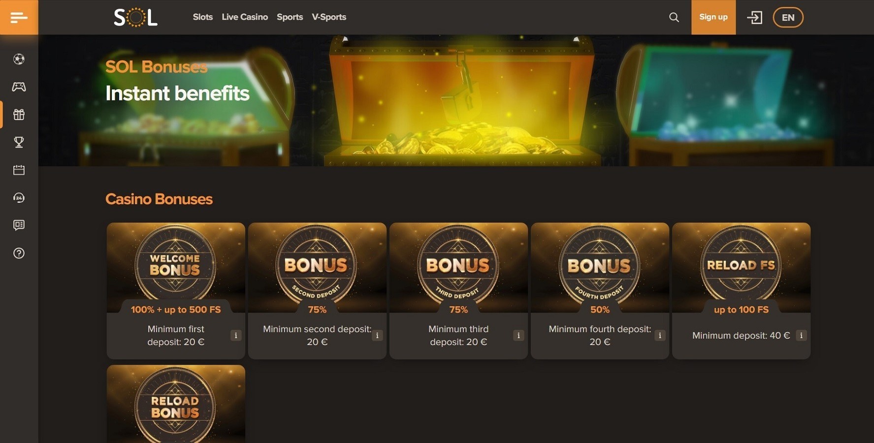 Hot 2023 Bonuses and Promotions at Sol Casino