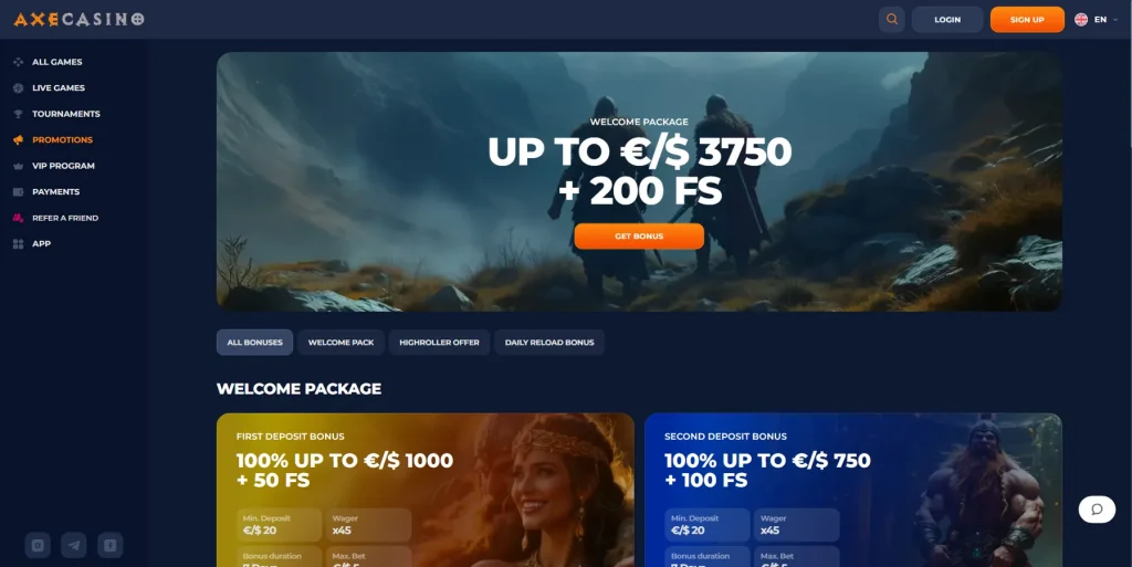 Melhores Bônus e Promoções do Cassino Axe para Jogadores Australianos