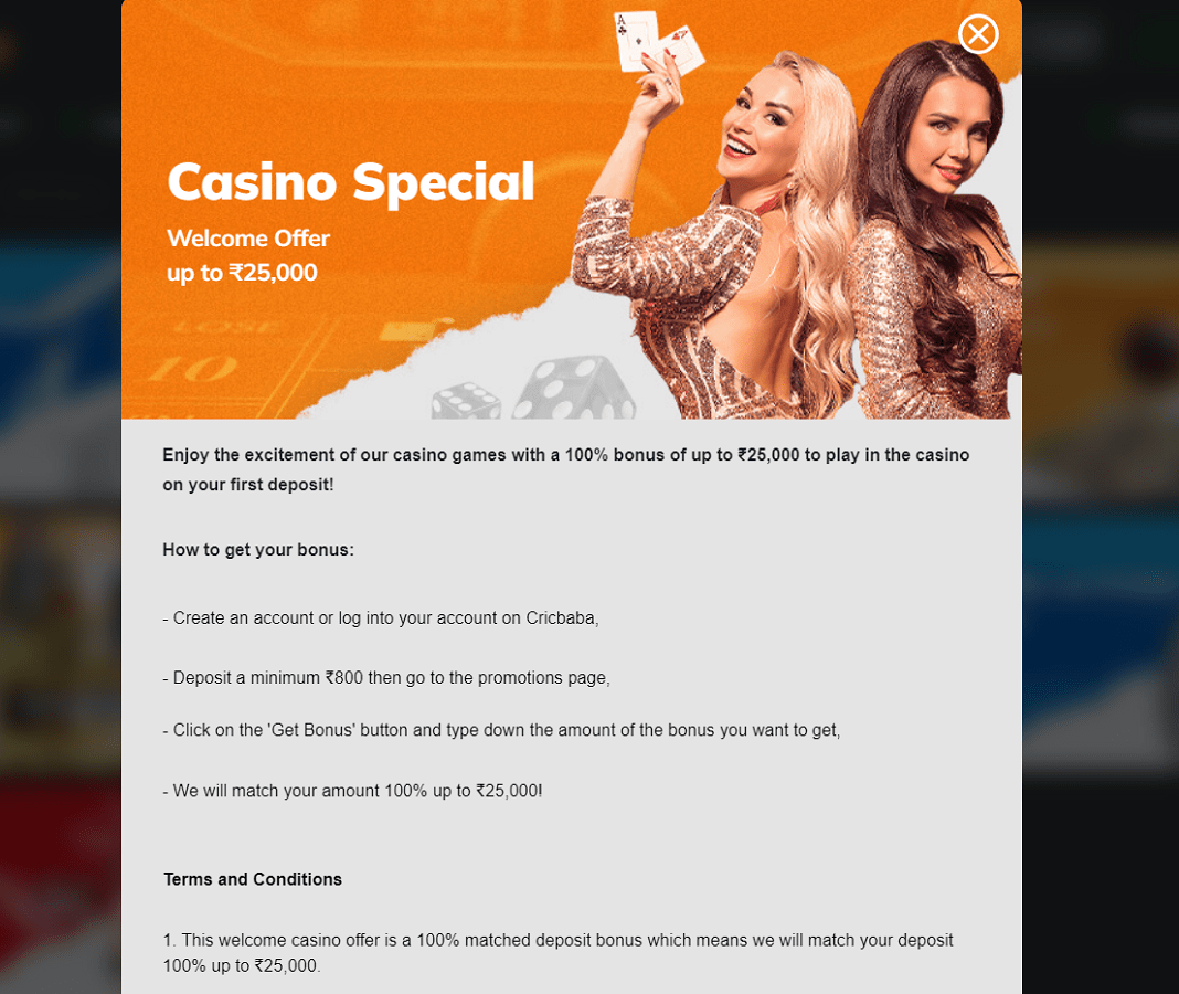 Cricbaba Online Casino Registration