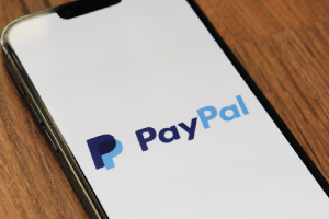 A phone with PayPal logo
