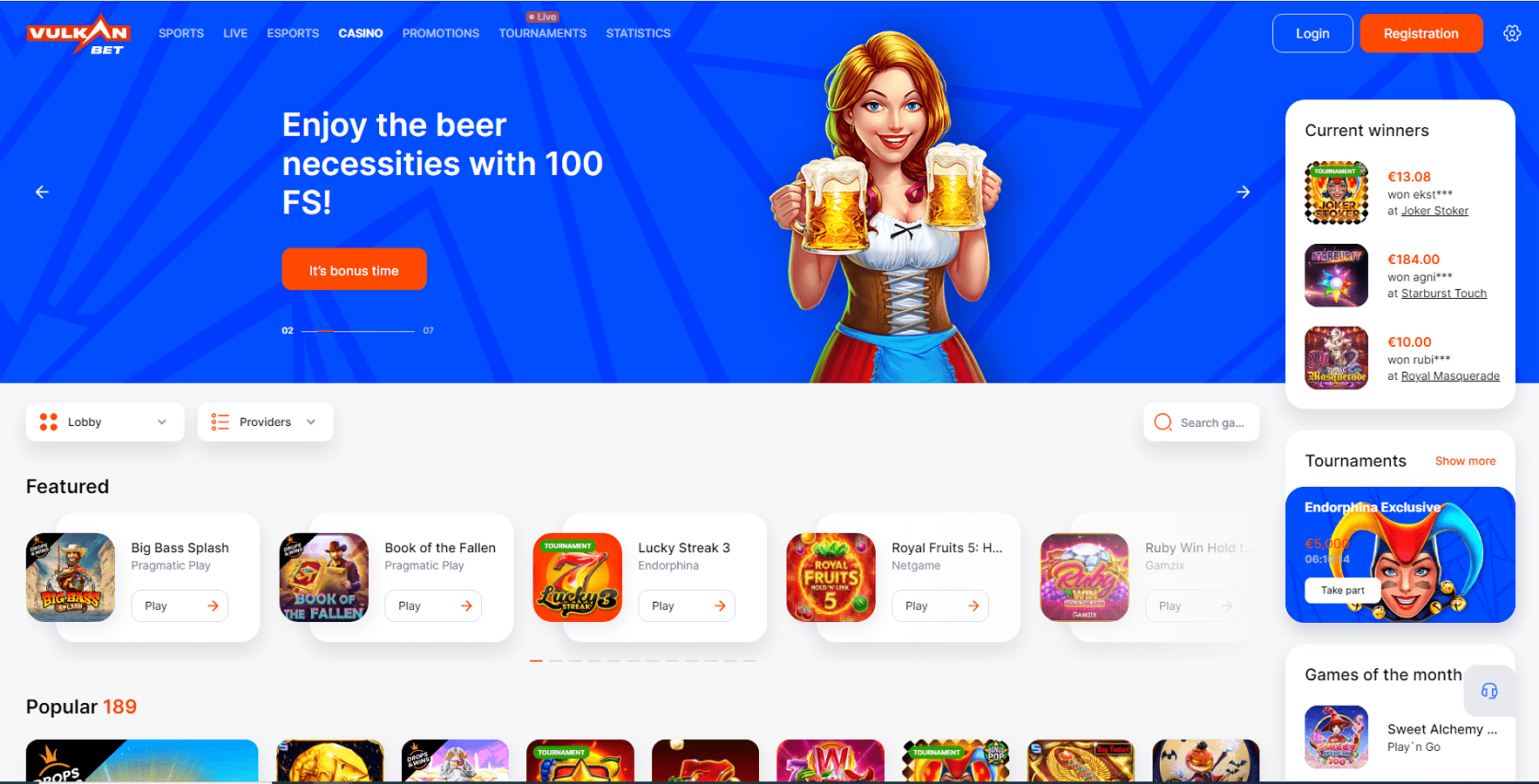 Über Vulkan Bet Casino