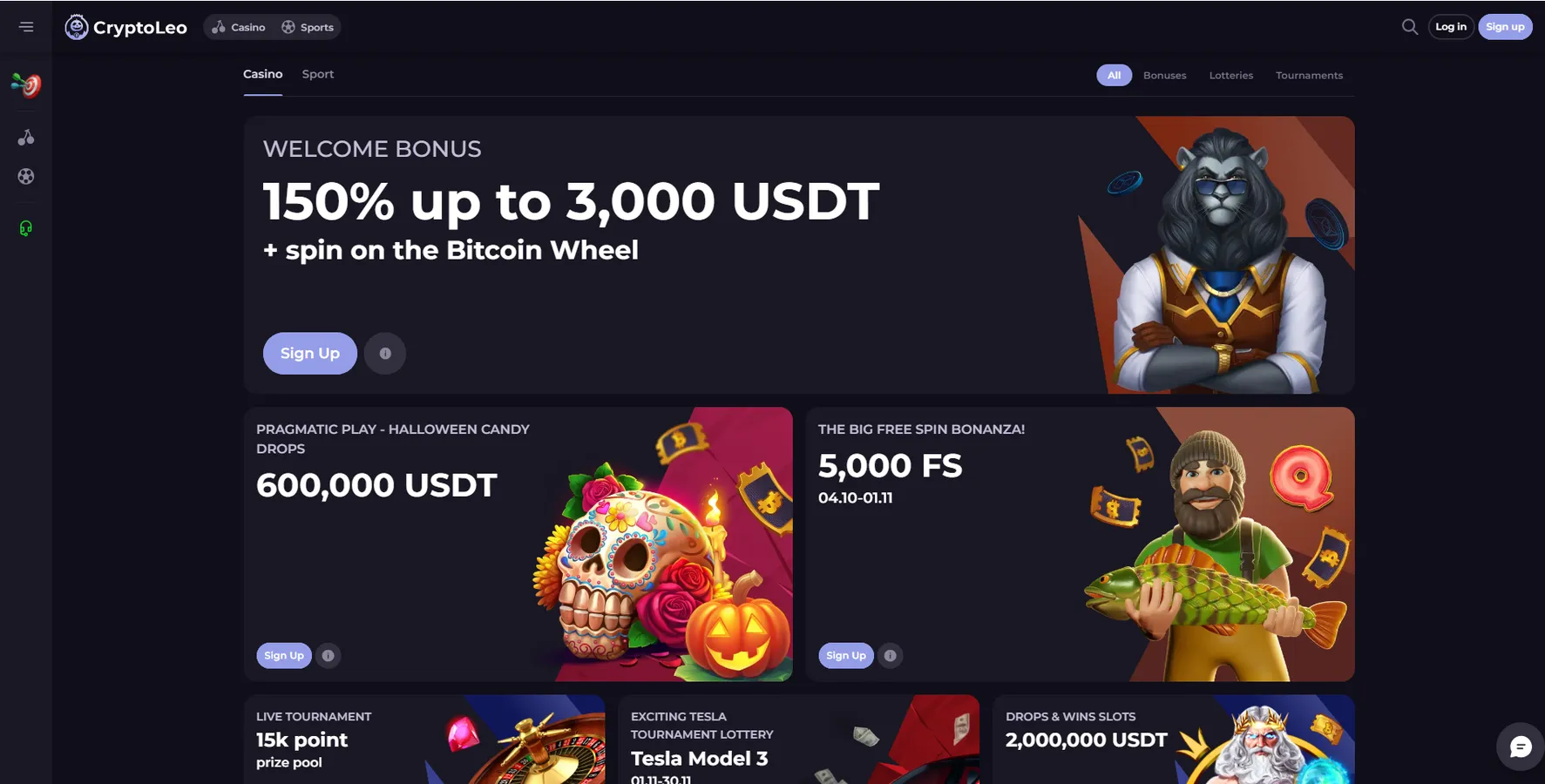 Bônus e promoções no CryptoLeo 