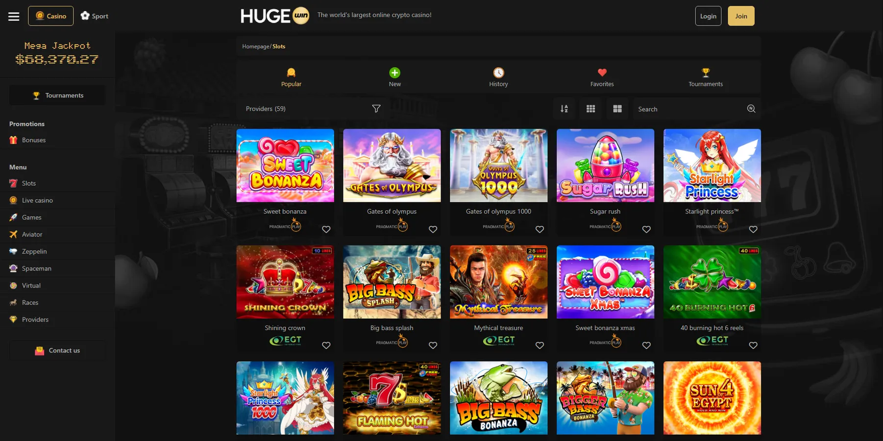 Online Casino Hugewin Slots