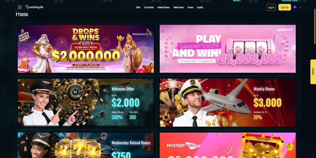 Bonuses and Promotions at Gamblegate Casino