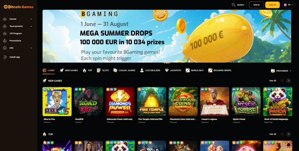 Über Bitcoin Games Casino 