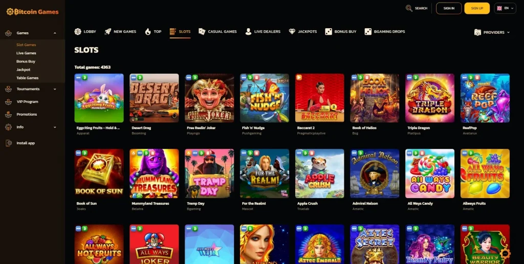 Bitcoin Games Casino-Spiele 