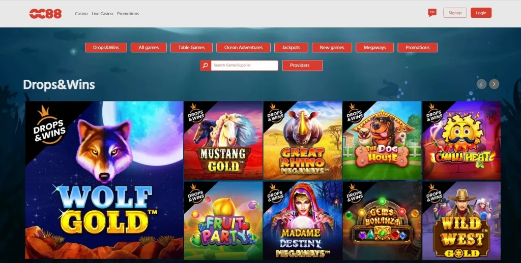 Spiele und Anbieter im OC88 Casino