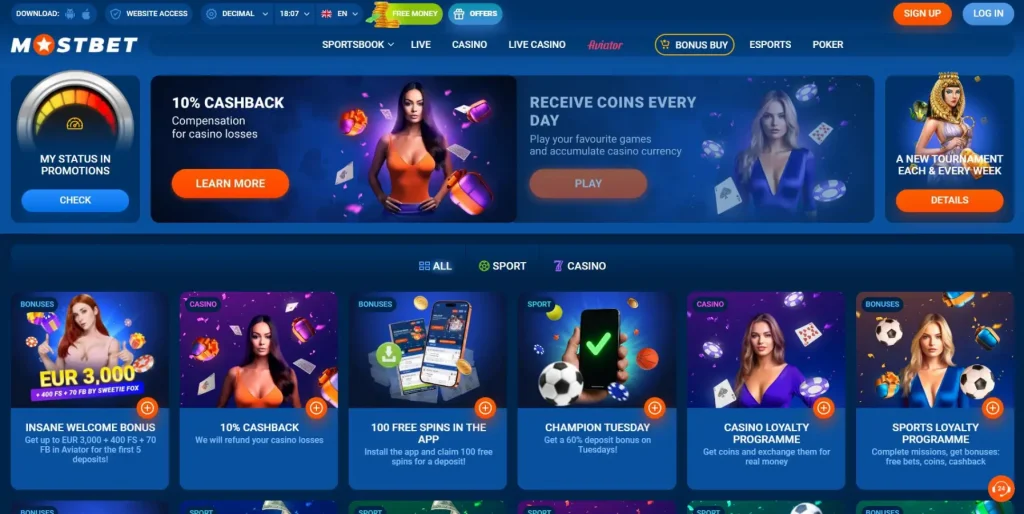 MostBet Boni und Aktionen