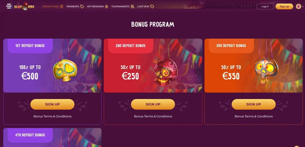 Promotions and Bonuses at SlotVibe Casino