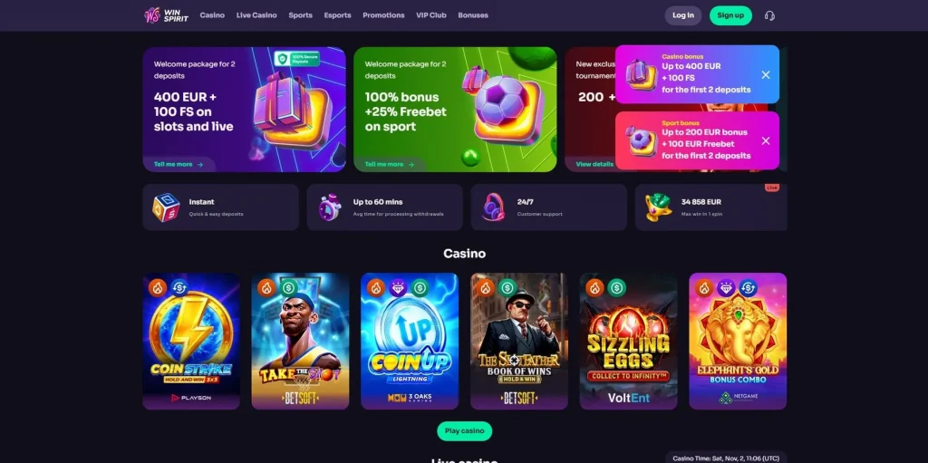 Acerca de WinSpirit Casino