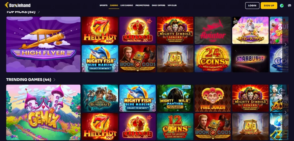 Dazzlehand Casino Games