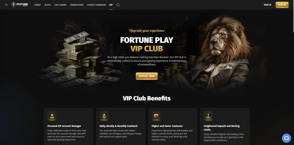 Programa VIP en FortunePlay Casino 