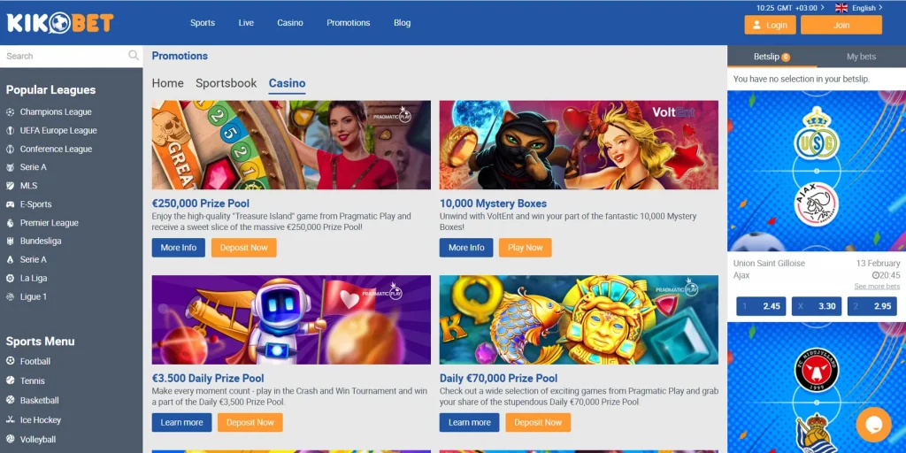 Promoções e bônus do Kikobet Casino