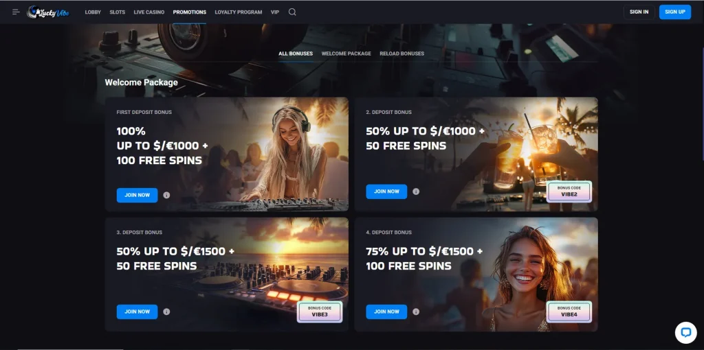 Promotions and Bonuses at LuckyVibe Casino