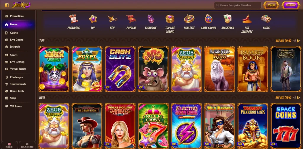 Game Selection and Software Providers