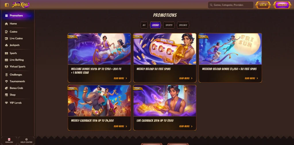 Bonuses and Promotions at Abuking