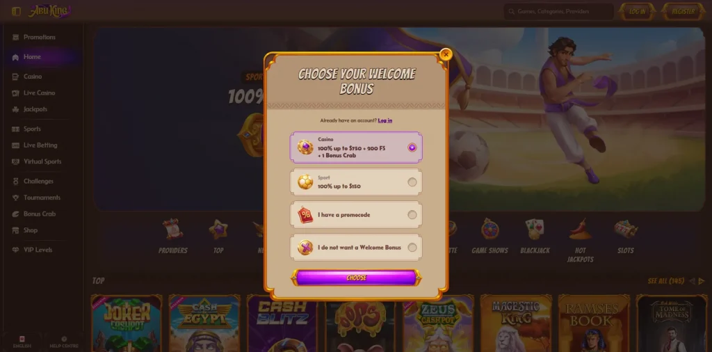 How to Register at Abuking Casino