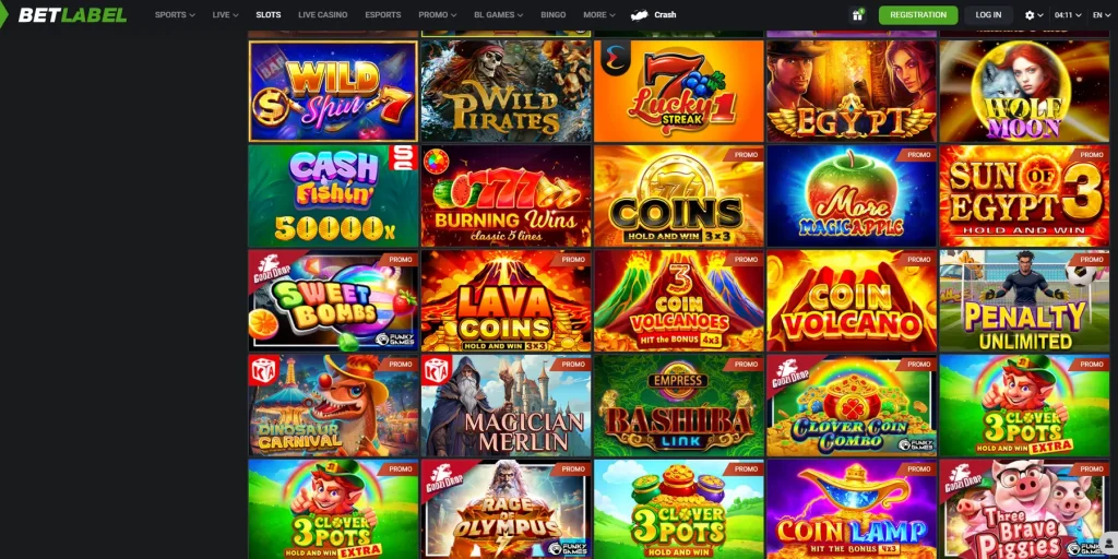 Máquinas Tragamonedas no BetLabel Casino