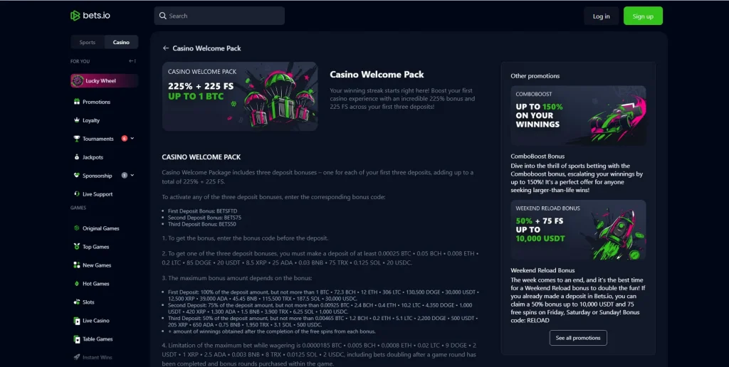Sports Welcome FreeBet at Bets.io Casino