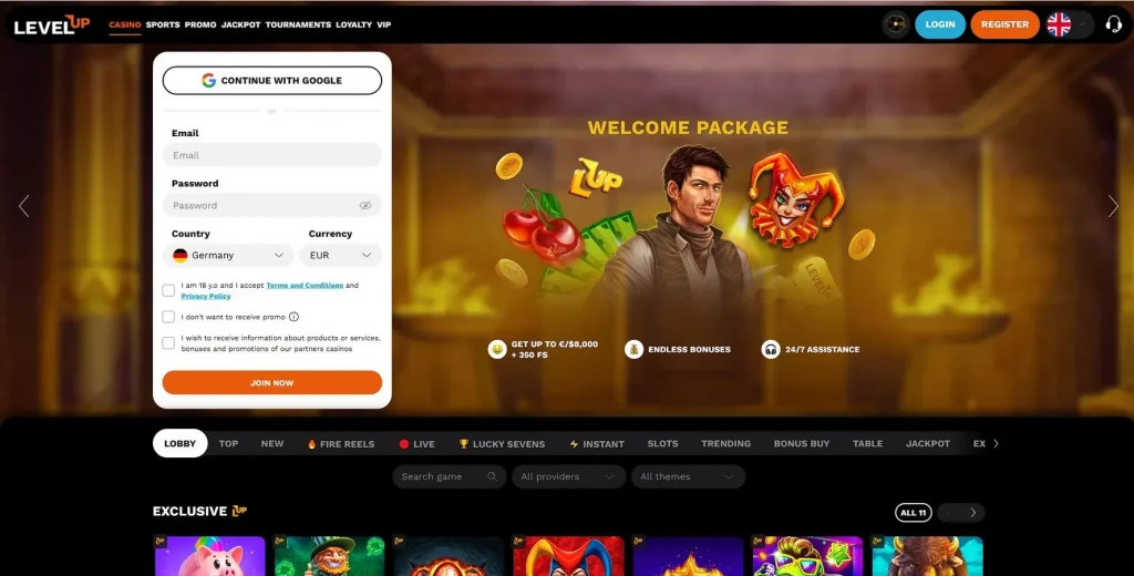 Acerca de LevelUp Casino