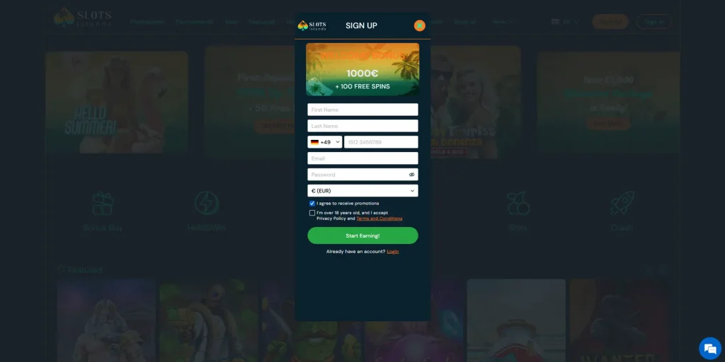 How to Register at Slots Islands