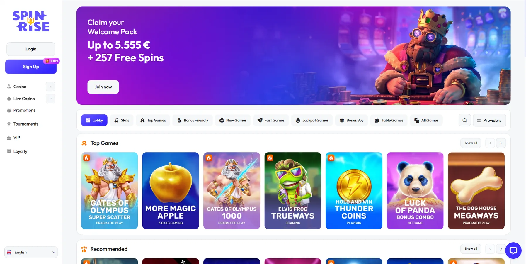 Acerca de Spinrise Casino
