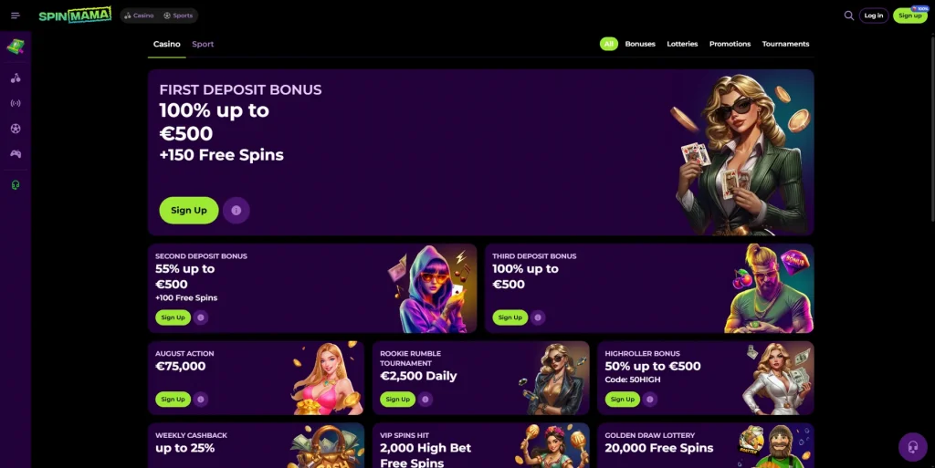 Bonuses and Promotions at Spinmama Casino