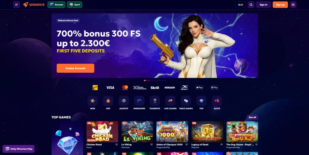 Sobre o Winarius Casino
