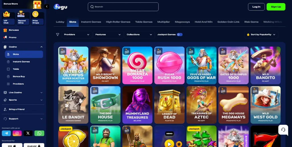 Slot-Automaten bei Fugu Casino