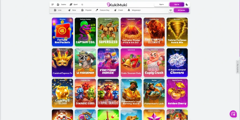 Biblioteca de Jogos e Provedores