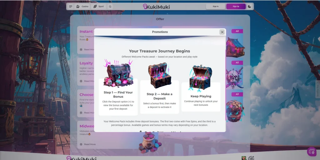 Pacote de Bônus de Boas-Vindas do KukiMuki