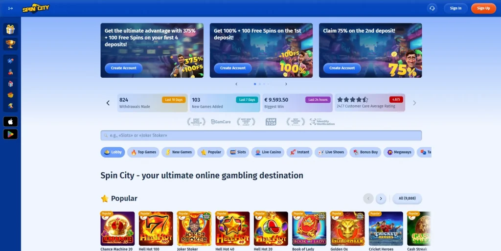 About Spin City Casino