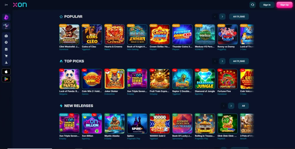 Slot Machines at Xon Bet Casino