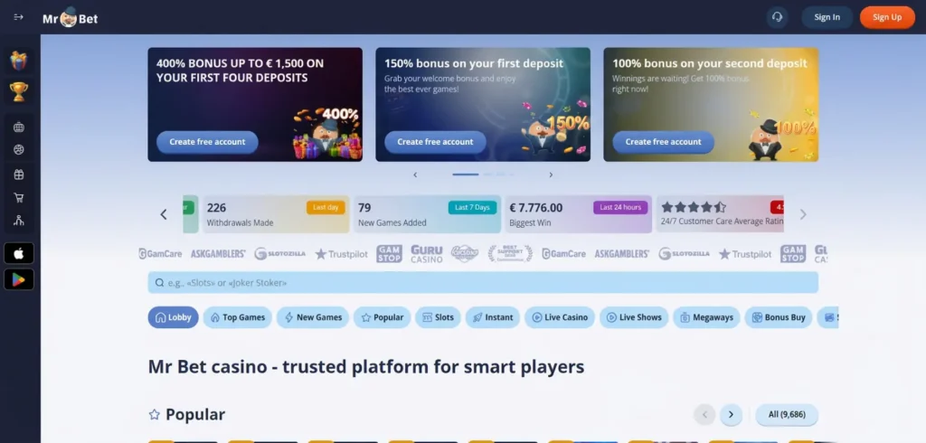 About at Mr Bet Casino