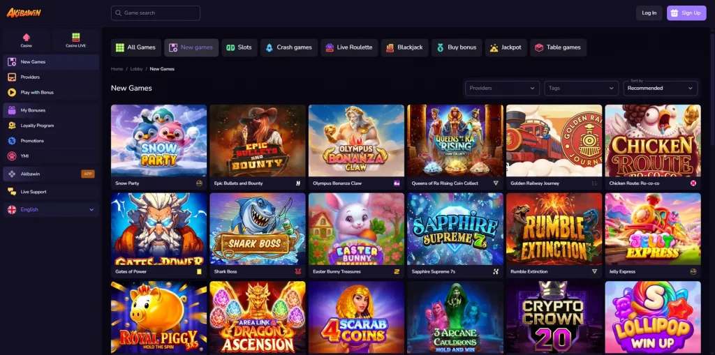 Spiele von AkibaWin Casino