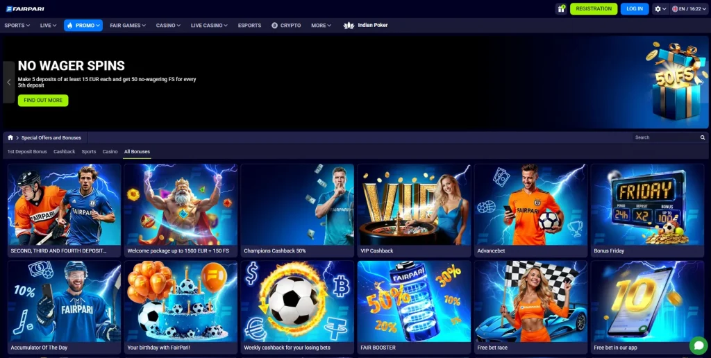 Promociones y Bonos en Fairpari Casino