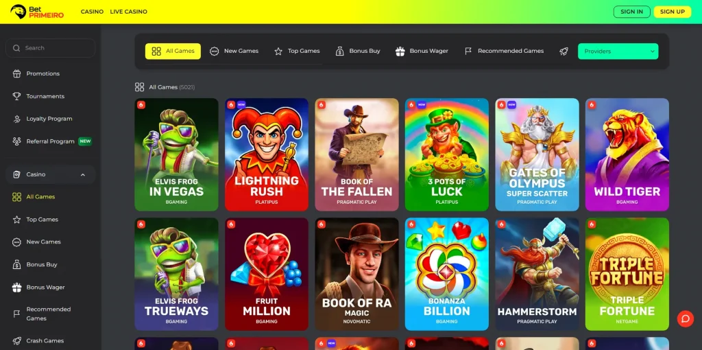 Slot Games at BetPrimeiro Casino