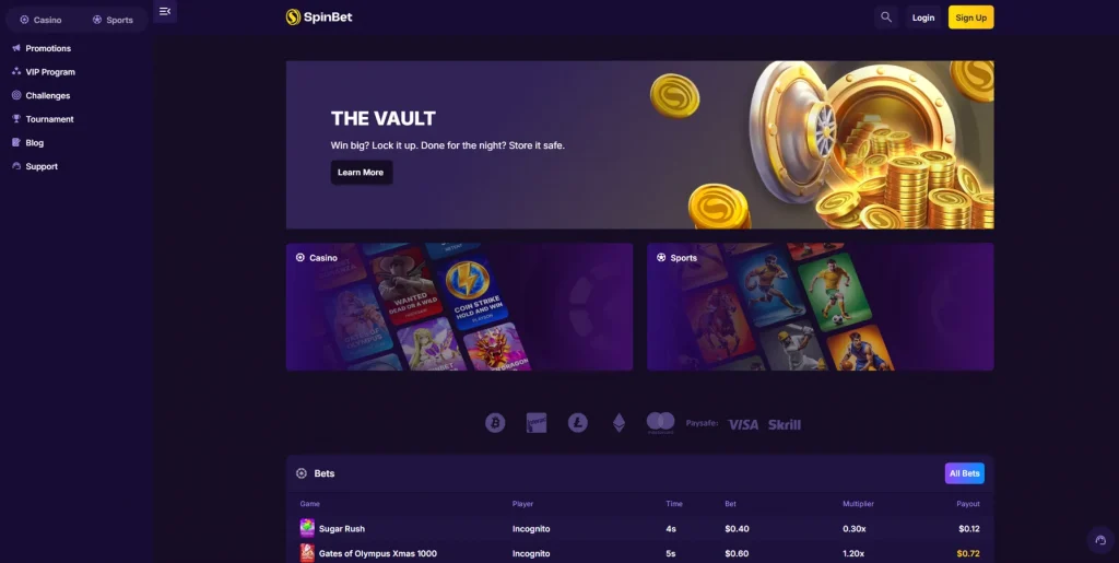 Sobre o Spinbet Casino