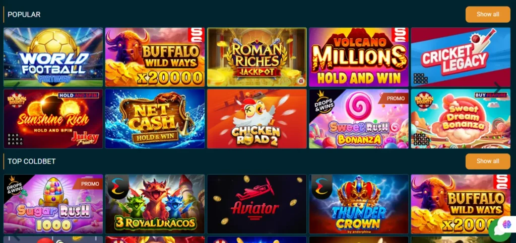 Caça-Níqueis no Coldbet Casino