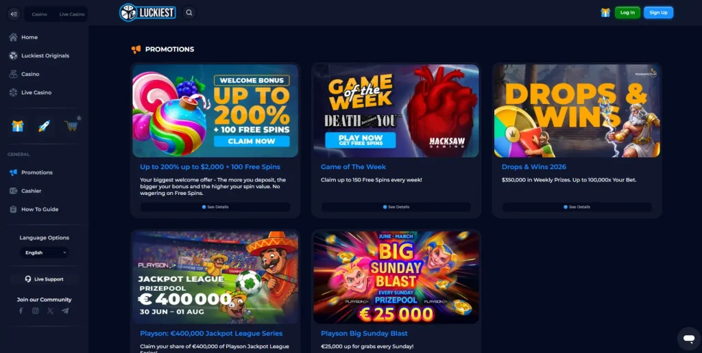 Luckiest Casino Bonuses and Promotions