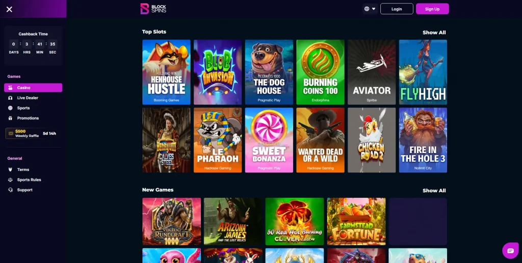 Blockspins Casino Games