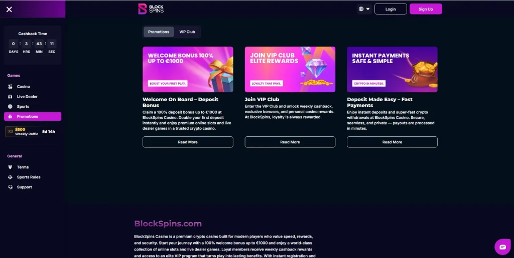 Blockspins Casino Bonus
