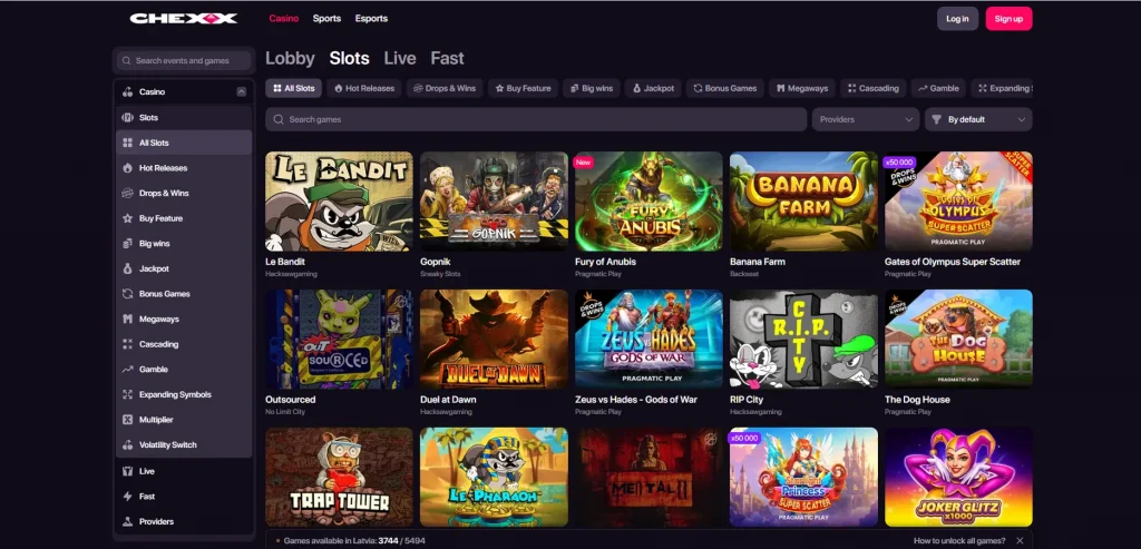 CHEXX Casino Games
