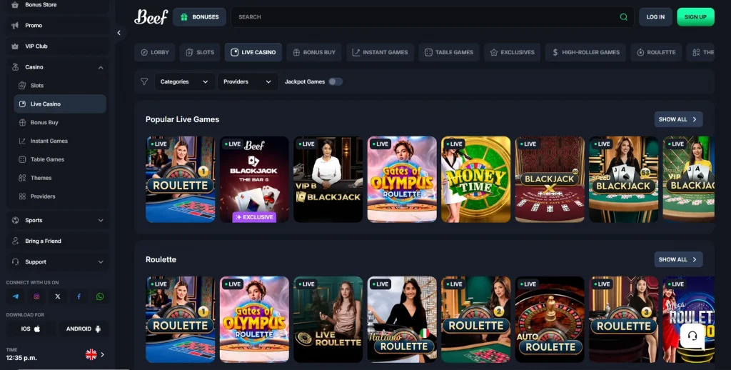 Live Dealer Casino